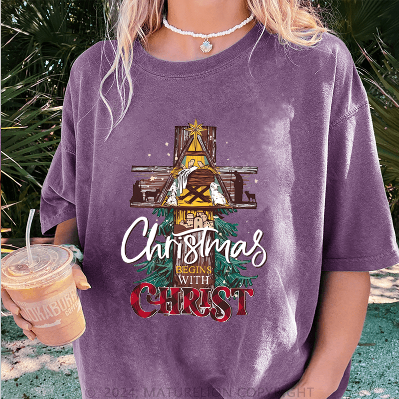 Maturelion Christmas T-Shirt chtistmas being with christ Women T-Shirt