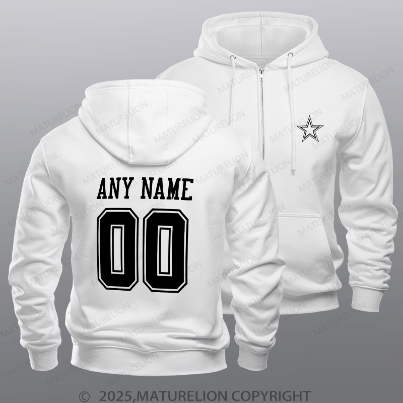 Maturelion Cowboys Nfl Custom Zipper Hoodie