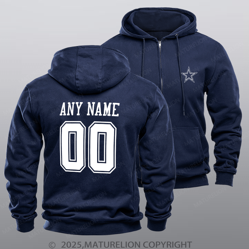 Maturelion Cowboys Nfl Custom Zipper Hoodie