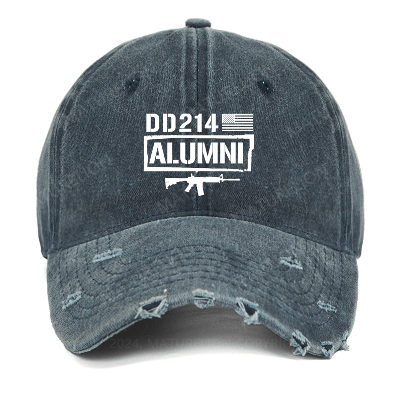 Maturelion DD214 Alumni Flags Guns Washed Vintage Cap