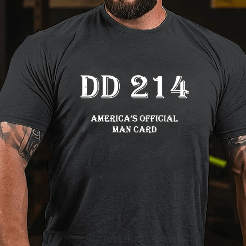 Funny Mens Tees Maturelion DD214 America's Official Man Card Cotton T ...