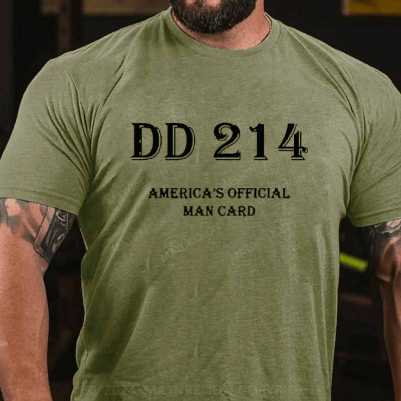 Maturelion DD214 America's Official Man Card Cotton T-Shirts