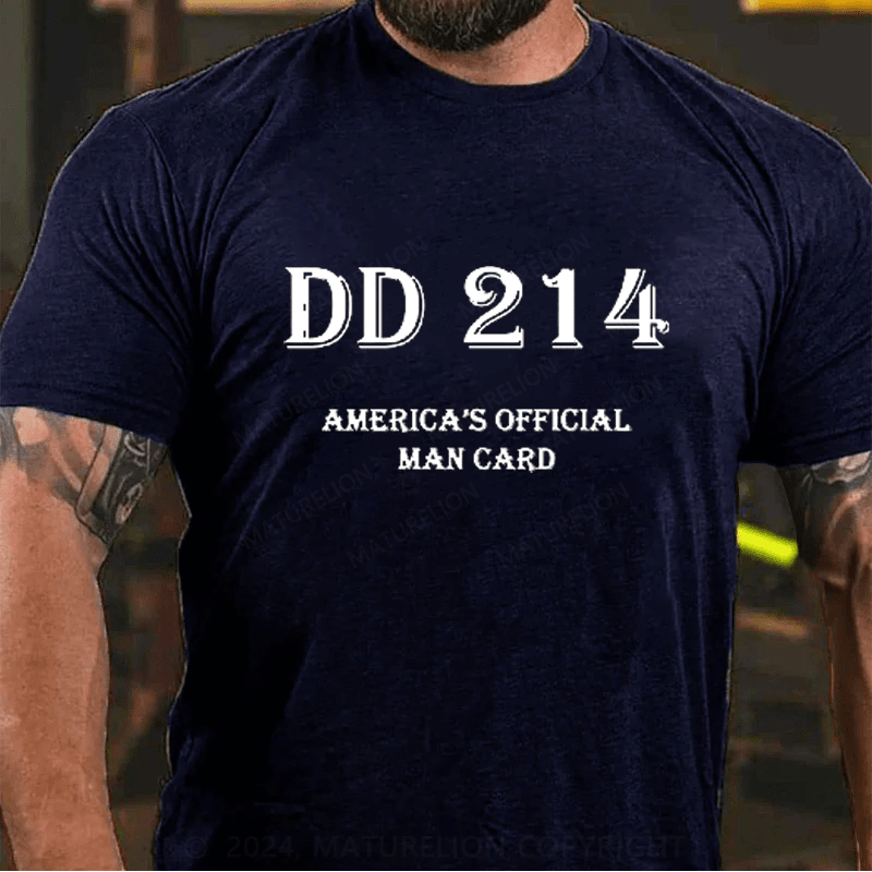 Maturelion DD214 America's Official Man Card Cotton T-Shirts