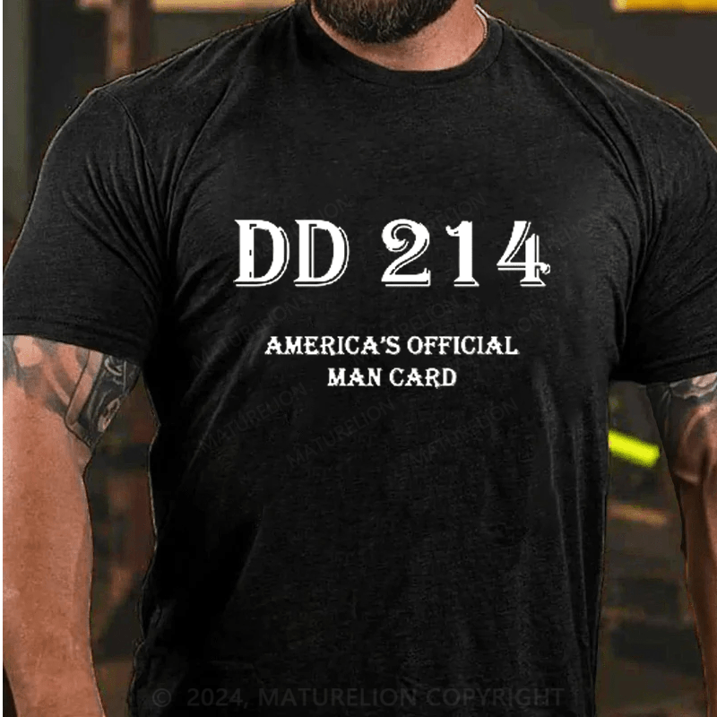 Maturelion DD214 America's Official Man Card Cotton T-Shirts