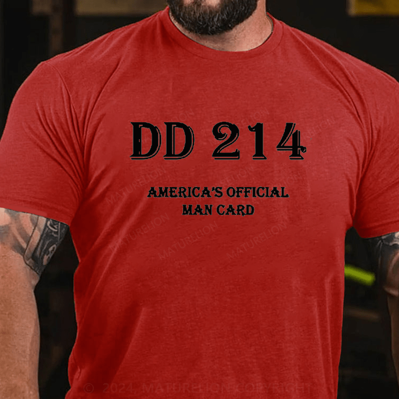 Maturelion DD214 America's Official Man Card Cotton T-Shirts