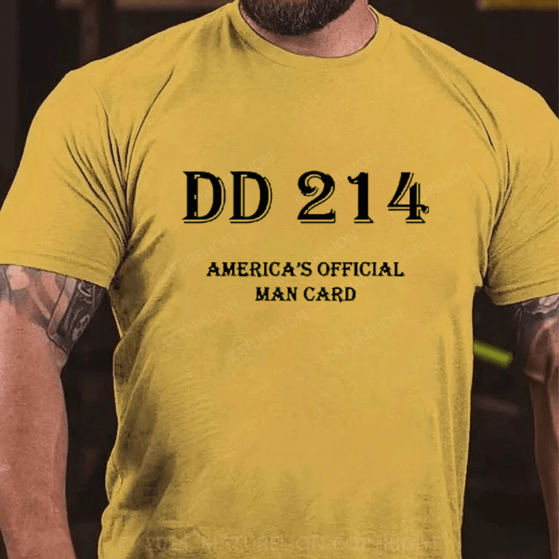 Maturelion DD214 America's Official Man Card Cotton T-Shirts