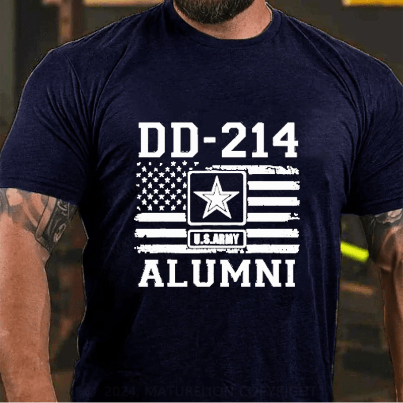 Maturelion DD214 USA Flag Cotton T-Shirt