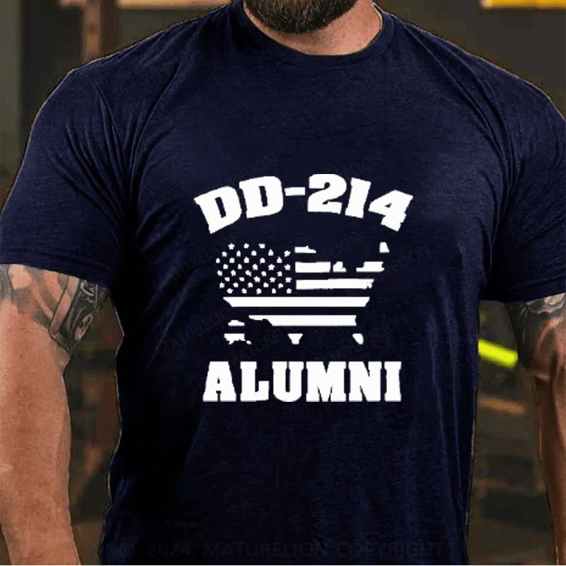 Maturelion DD214 USA Flag Cotton T-Shirt