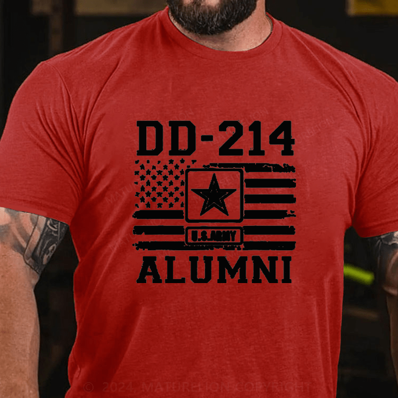 Maturelion DD214 USA Flag Cotton T-Shirt