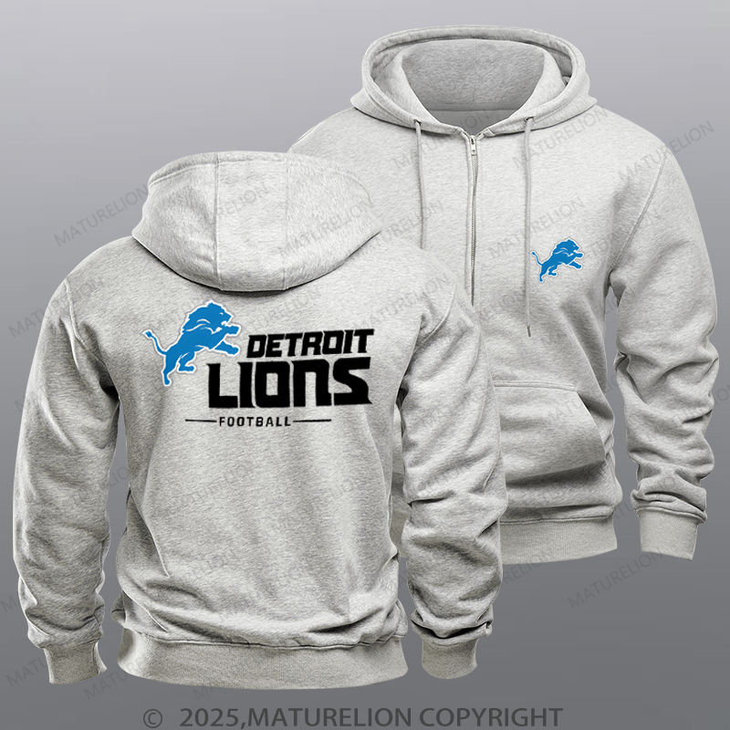 Maturelion Detroit Lions Football Nfl Zipper Hoodie