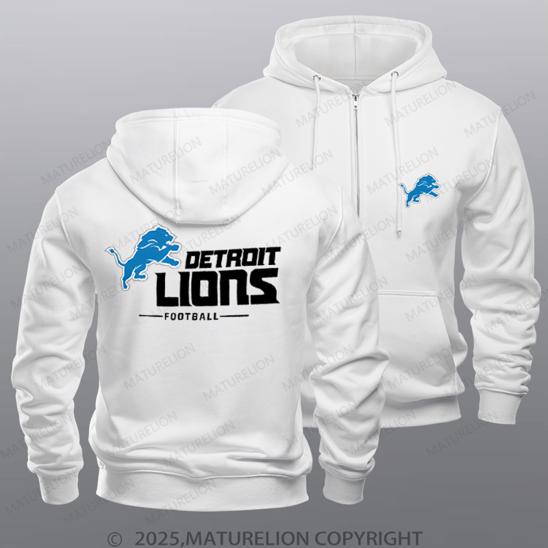 Maturelion Detroit Lions Football Nfl Zipper Hoodie