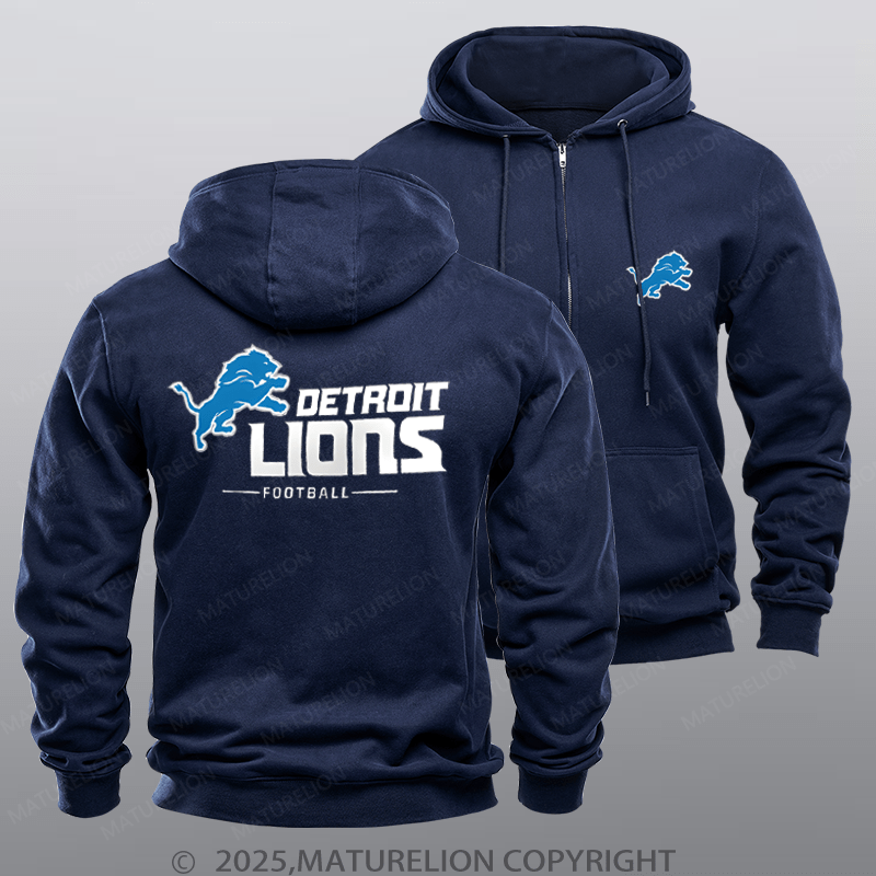 Maturelion Detroit Lions Football Nfl Zipper Hoodie