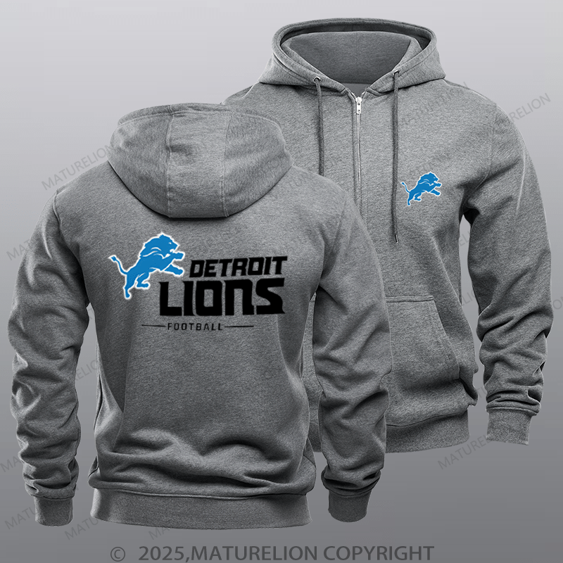 Maturelion Detroit Lions Football Nfl Zipper Hoodie