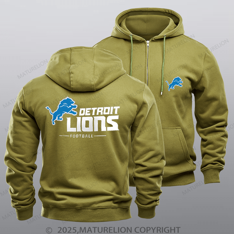 Maturelion Detroit Lions Football Nfl Zipper Hoodie