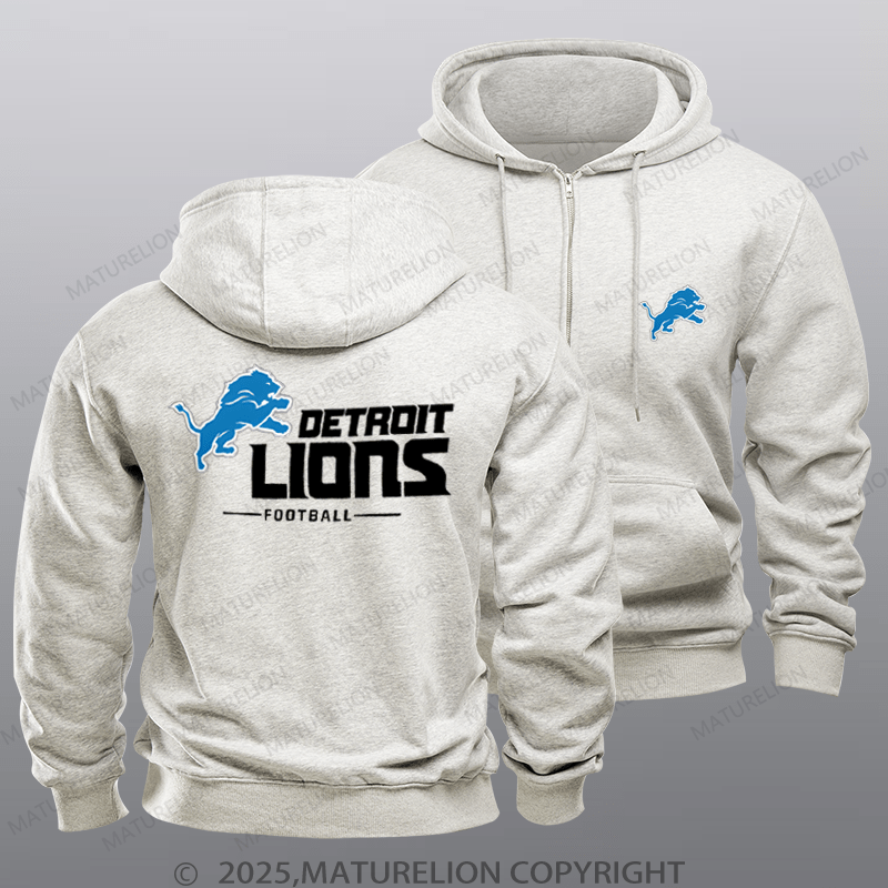 Maturelion Detroit Lions Football Nfl Zipper Hoodie