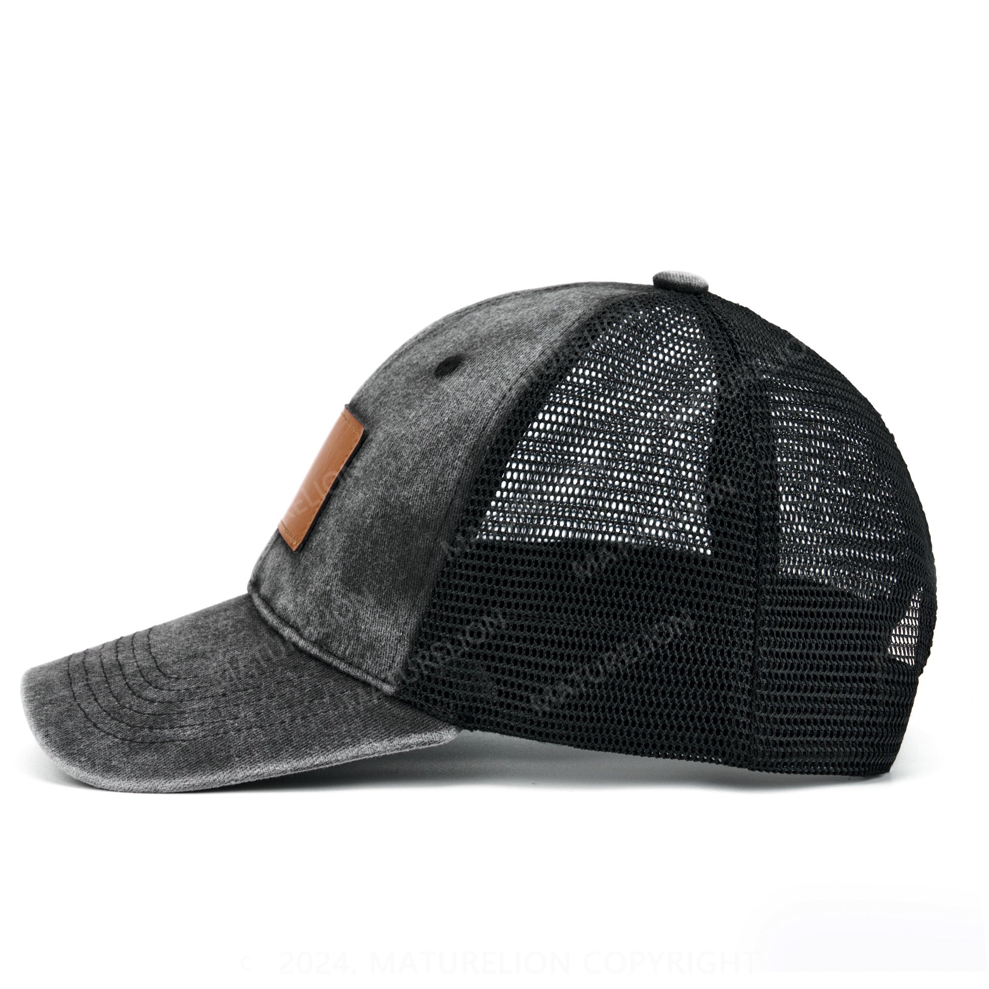 Maturelion Dog Fist Leather Patch Cap