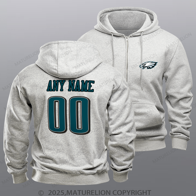 Maturelion Eagles Nfl Custom Zipper Hoodie