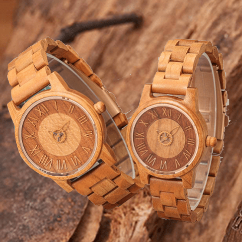 Maturelion Fashion Wooden Couple's Watch for Men and Women（Customization Available）