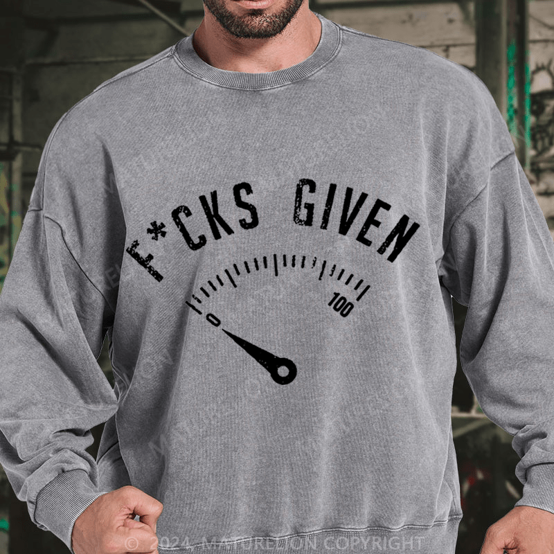 Maturelion F*cks Given DTG Printing Washed sweatshirt