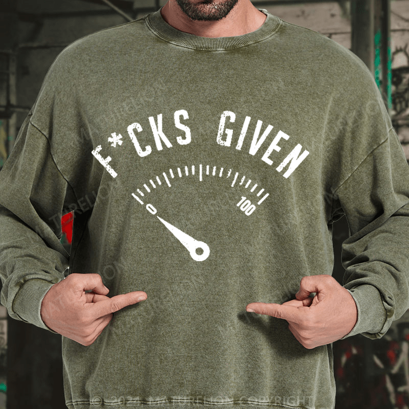 Maturelion F*cks Given DTG Printing Washed sweatshirt