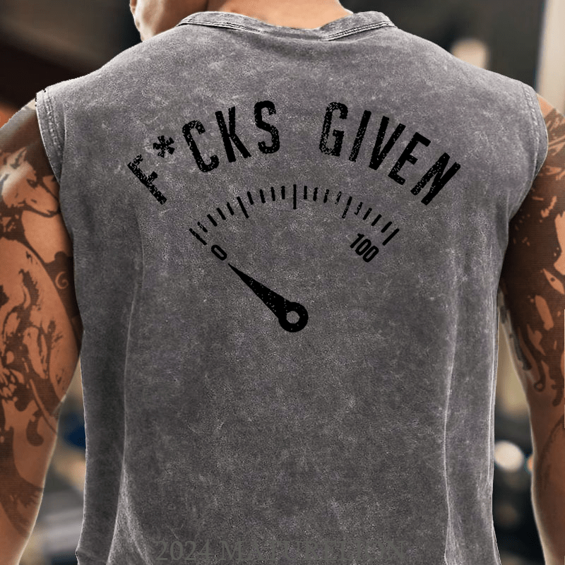 Maturelion F*cks Given Print Cotton  Tank Top