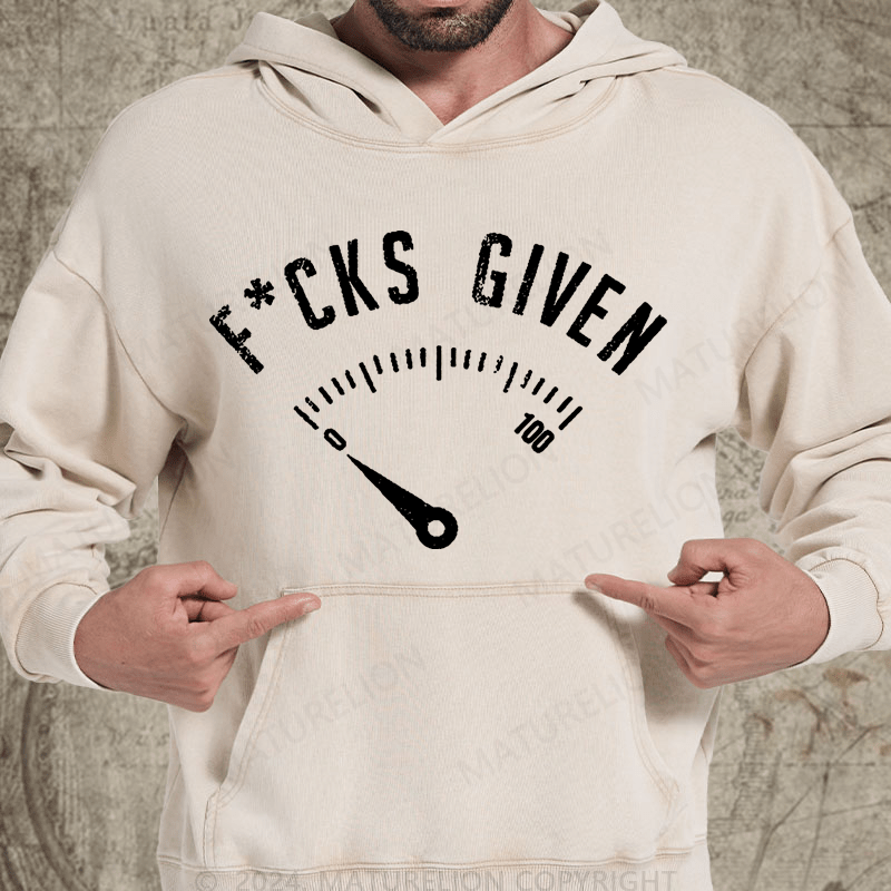 Maturelion F*cks Given Vintage Washed Hoodie