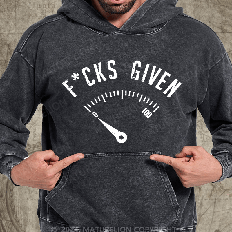 Maturelion F*cks Given Vintage Washed Hoodie