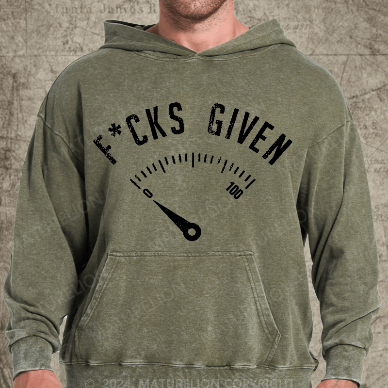 Maturelion F*cks Given Vintage Washed Hoodie