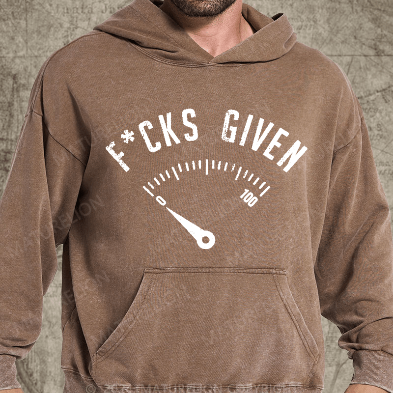 Maturelion F*cks Given Vintage Washed Hoodie