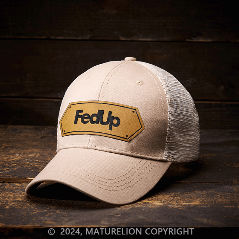 Maturelion Fedup Leather Patch Cap