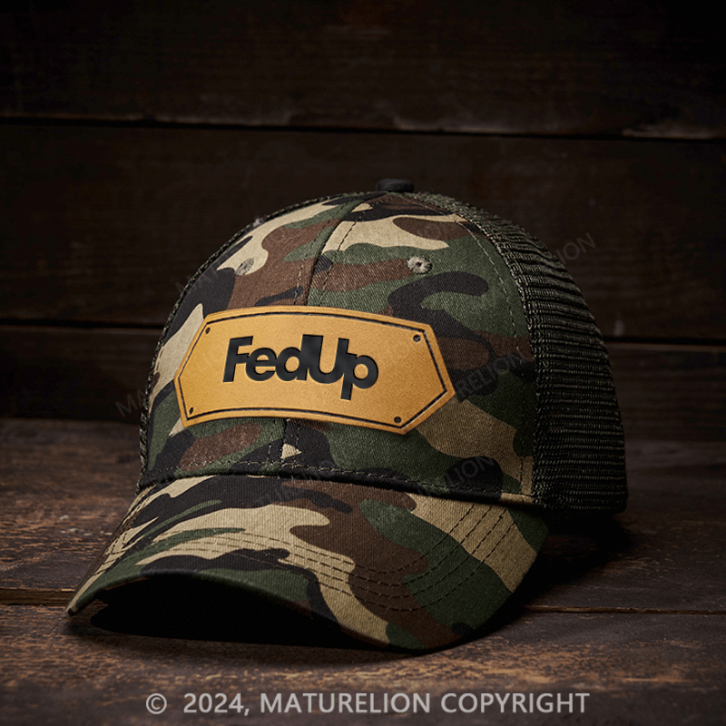 Maturelion Fedup Leather Patch Cap