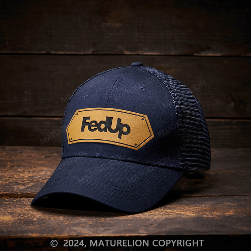 Maturelion Fedup Leather Patch Cap