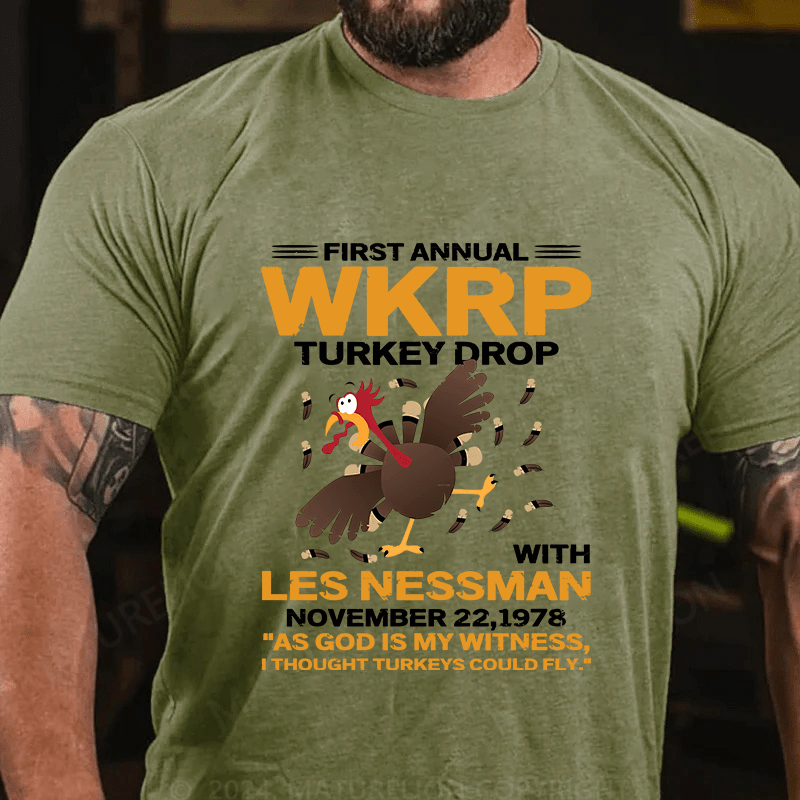 Maturelion First Annual Wkrp Turkey Drop Cotton T-Shirt