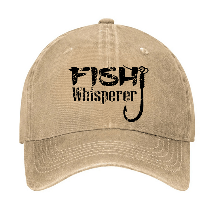 Maturelion Fish Whisperer Funny Fishing Cap