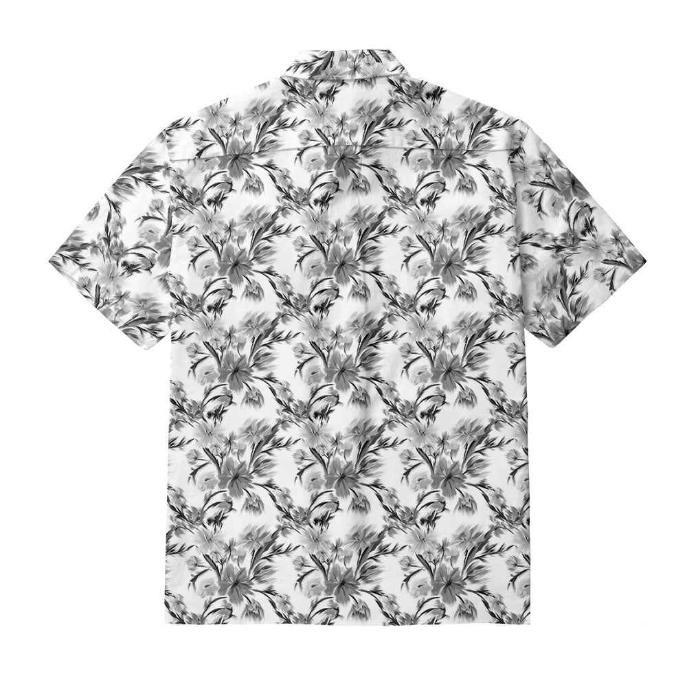 Maturelion Floral Print Casual Cotton Hawaiian Shirt