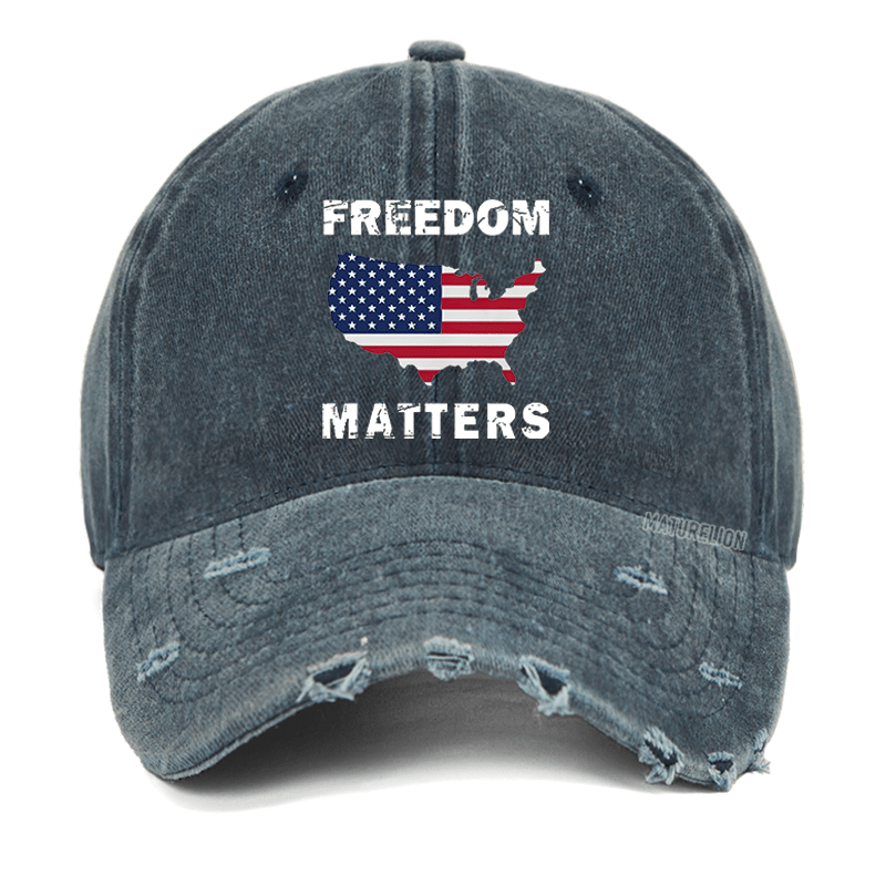 Maturelion Freedom Matters Washed Vintage Cap