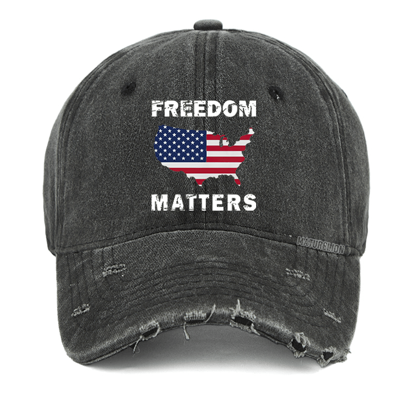 Maturelion Freedom Matters Washed Vintage Cap