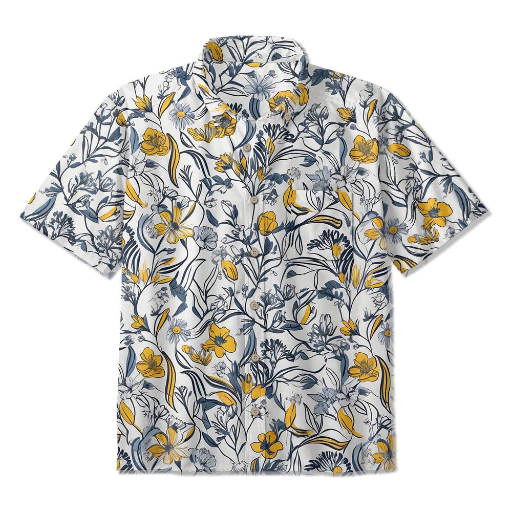 Maturelion Full Print Floral Print Hawaiian Shirt