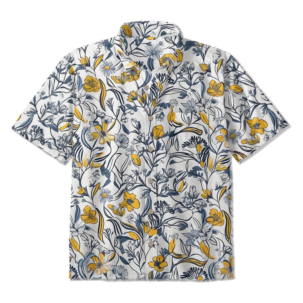 Maturelion Full Print Floral Print Hawaiian T-shirts
