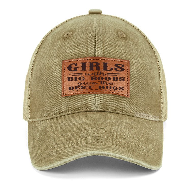 Maturelion Girls With Big Boobs Give The Best Hugs Leather Patch Cap