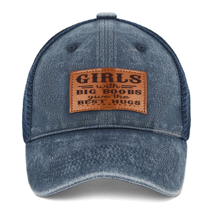 Maturelion Girls With Big Boobs Give The Best Hugs Leather Patch Cap