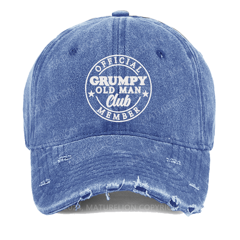 Maturelion Grumpy Old Man Club Embroidered Cap