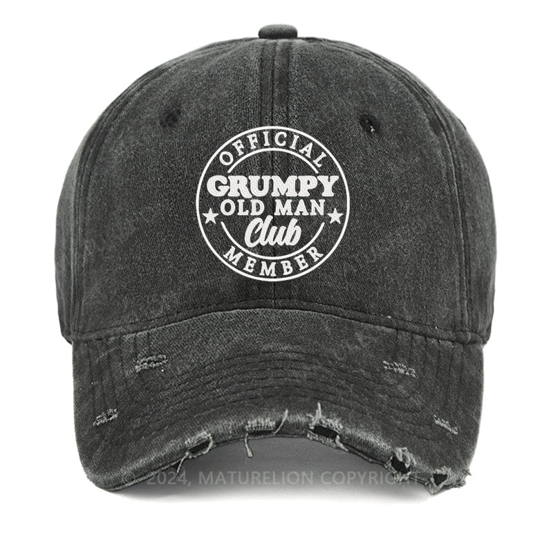 Maturelion Grumpy Old Man Club Embroidered Cap