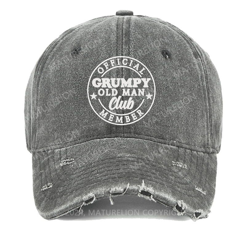 Maturelion Grumpy Old Man Club Embroidered Cap