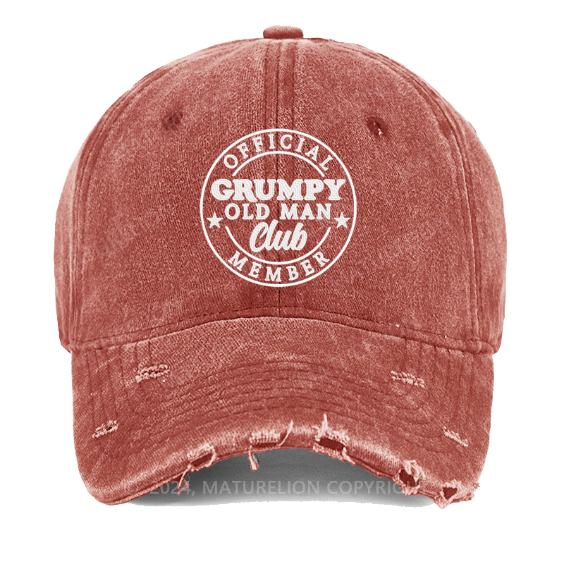 Maturelion Grumpy Old Man Club Embroidered Cap