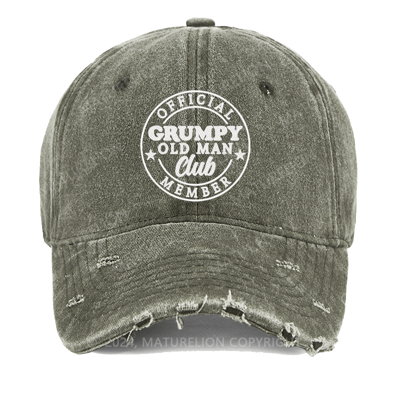 Maturelion Grumpy Old Man Club Embroidered Cap