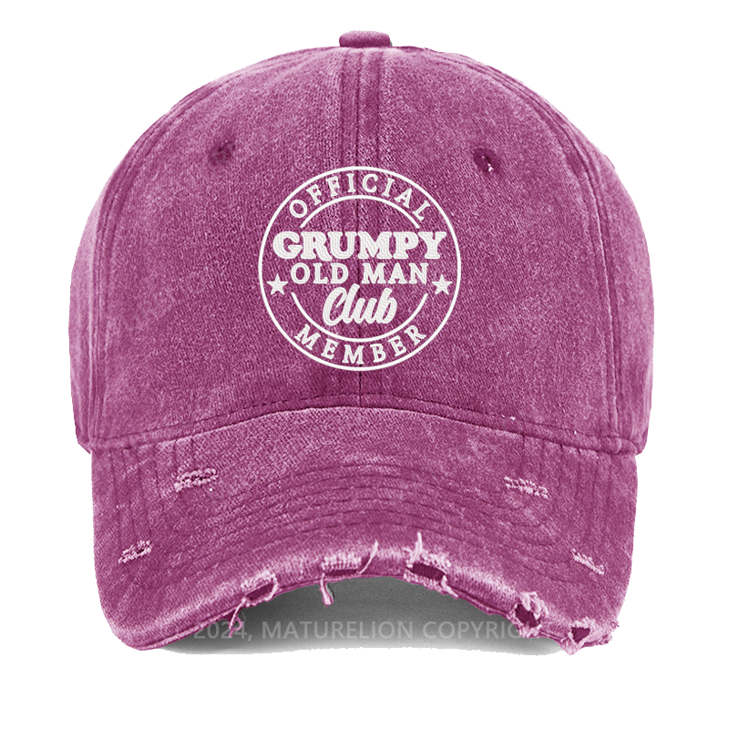 Maturelion Grumpy Old Man Club Embroidered Cap