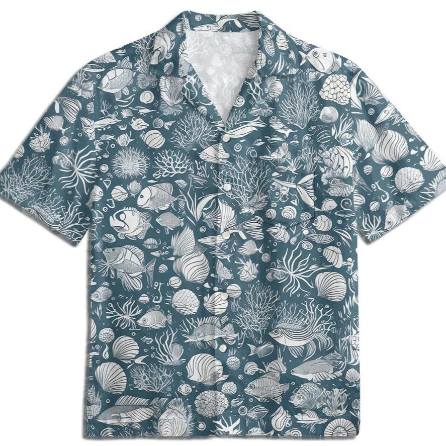 Maturelion  Men's  Performance Fishing Hawaiian Shirt