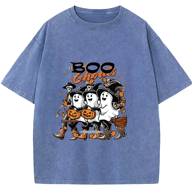 Maturelion Halloween Boo Washed T-Shirt