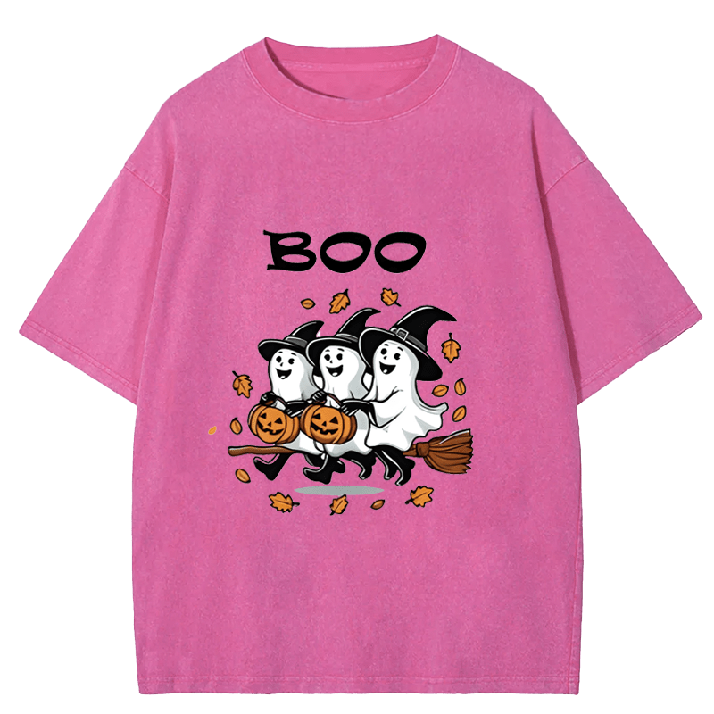 Maturelion Halloween Boo Washed T-Shirt